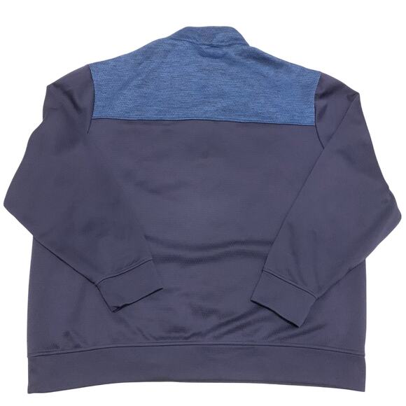 PGA Tour Mens Golf Shirt 2 Tone Blue Sz. XL Quarter Zip Pullover Pockets Sporty - Picture 10 of 12